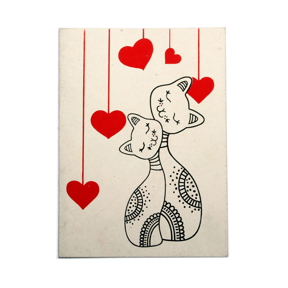 love-cats-lokta-greetings-card