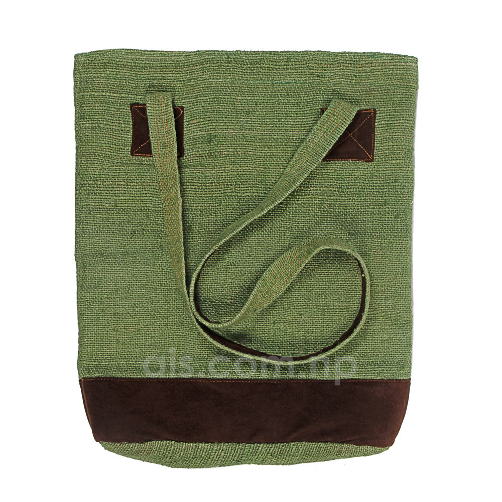 green-color-hemp-shoulder-bag-for-women