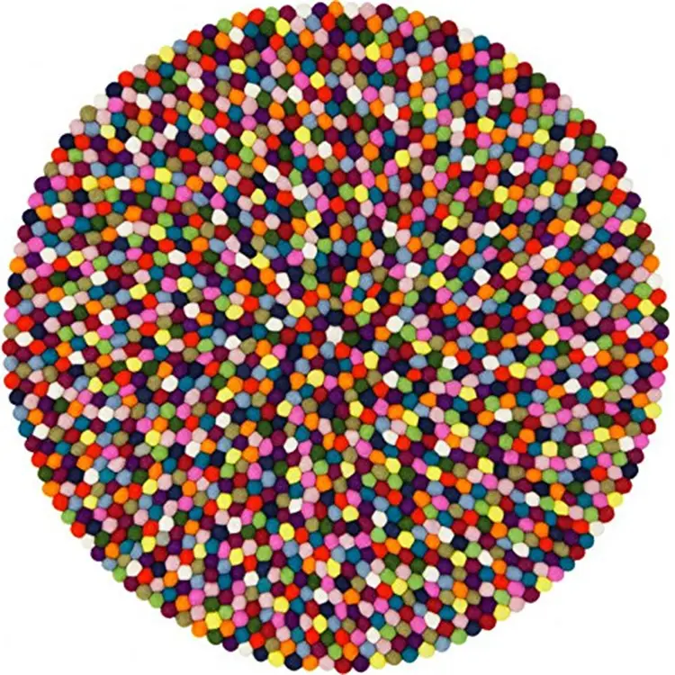new-design-high-quality-handmade-wool-felt-ball-mat